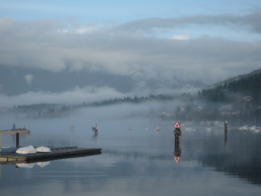 Burrard Inlet on a misty November morning