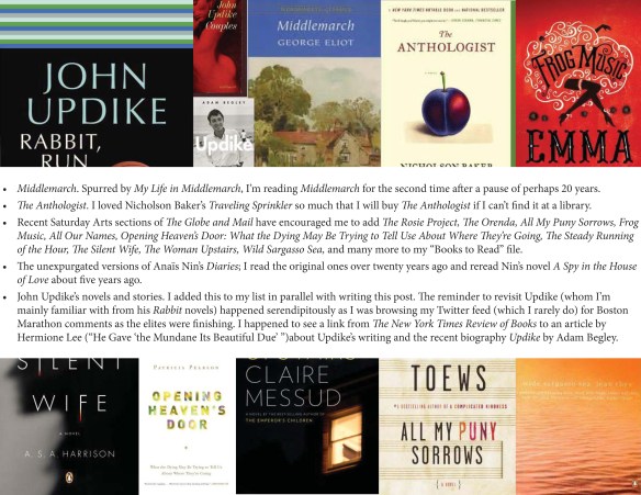 A collage of book covers with text about the books